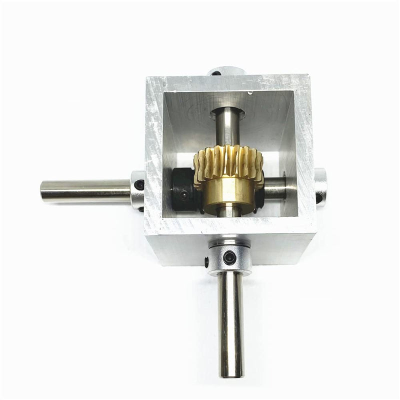 [Australia - AusPower] - 20:1 Right Angle Worm Gearbox 90° Angle Drive Steering Gear Reducer 20T Reduction Gearbox Simple Mechanical DIY Module with 6/8mm Shaft (8mm) 8mm Shaft 20:1 Ratio 