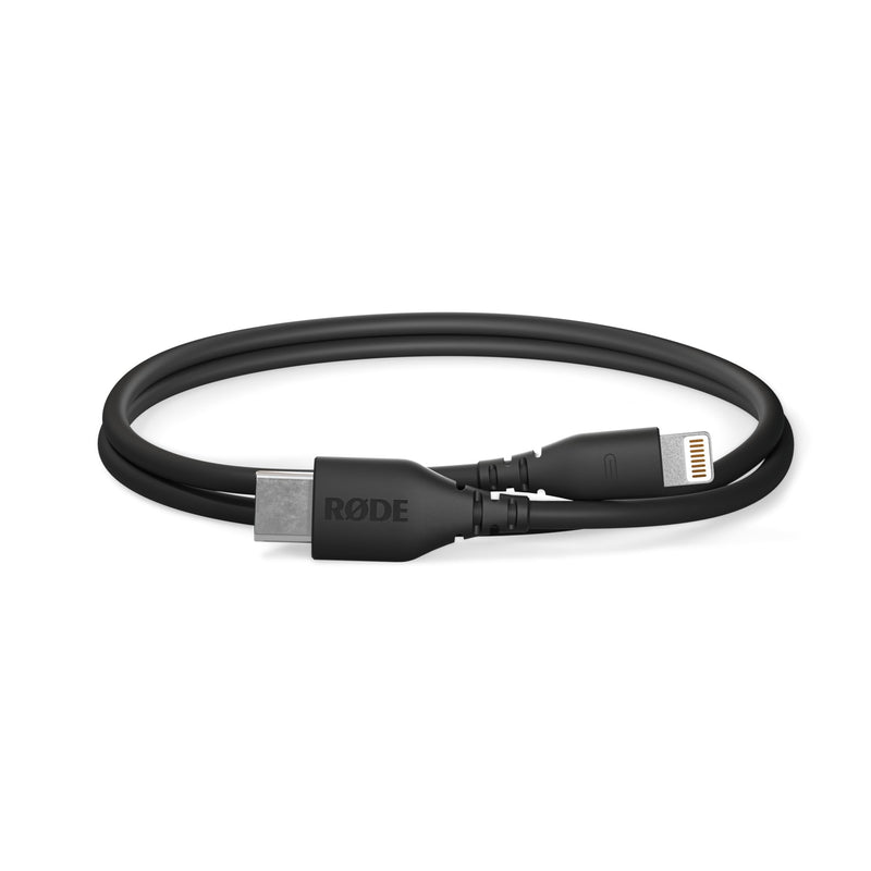 RØDE SC21 — 30cm Short USB-C to Lightning Cable for Connecting RØDE Audio Devices to Lightning iPhones (NOT a Charging Cable) Black