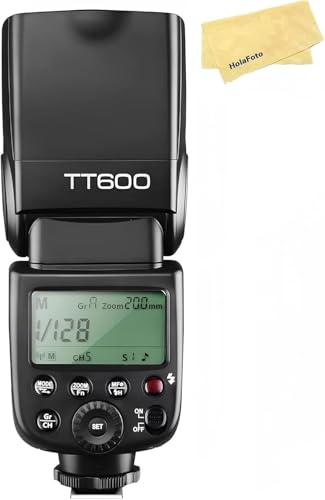 GODOX TT600 Camera Flash for Canon Nikon Pentax Fujifilm Olympus Panasonic Pentax Cameras,Built-in Godox 2.4G Wireless X System,Convenient LCD Panel,Master/Slave GN60 Flash,0.1-2.6s Recycle Time