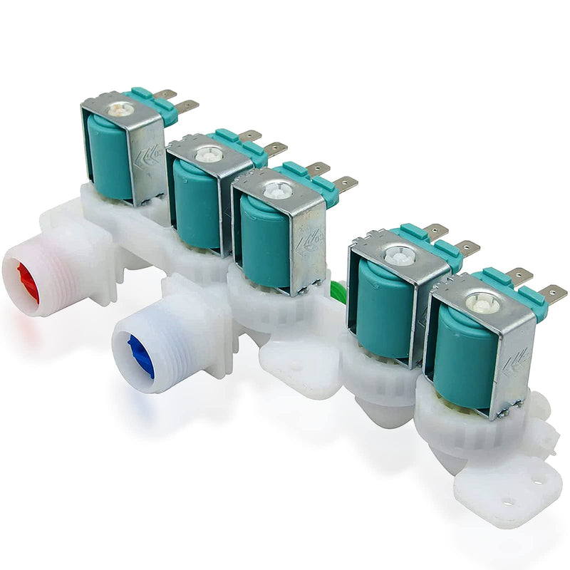 [Australia - AusPower] - DC97-15459G Water Inlet Valve Assembly Fit for Samsung Washer, Replaces AP5623056 PS4220861 EAP4220861 3276197 WA45H7000AW WA48H7400AW（Upgraded 5-Solenoid Design, Leak-Proof)） DC97-15459G 