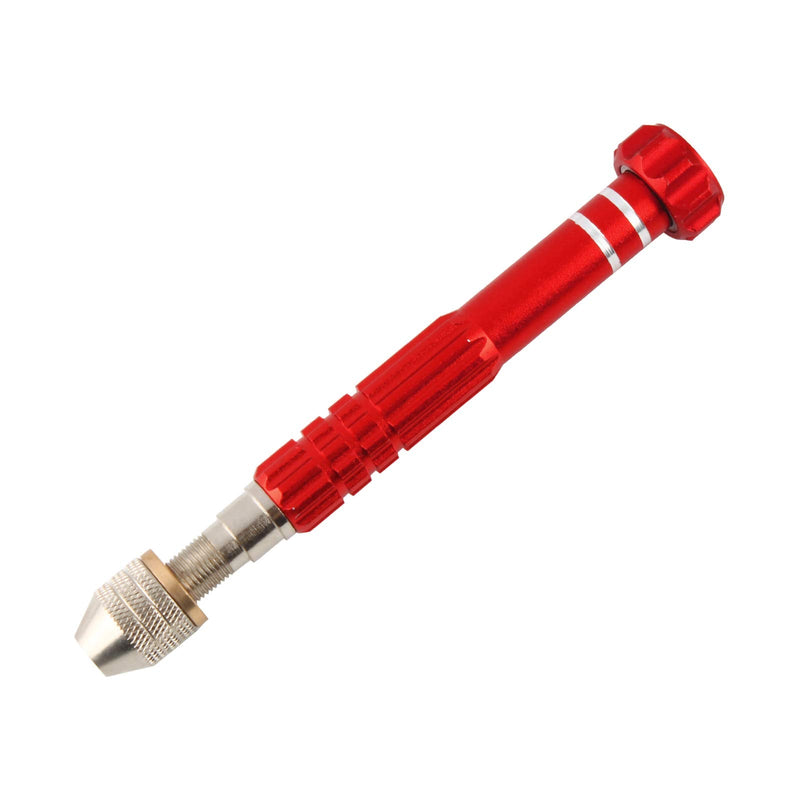 [Australia - AusPower] - Larcele Precision Pin Vise Hand Drill, Keyless Mini Adaptor Chuck, 3 Jaw Chuck, for Micro Drill Bits 0" to 1/8" SDZKQ-02 (Red) Red 
