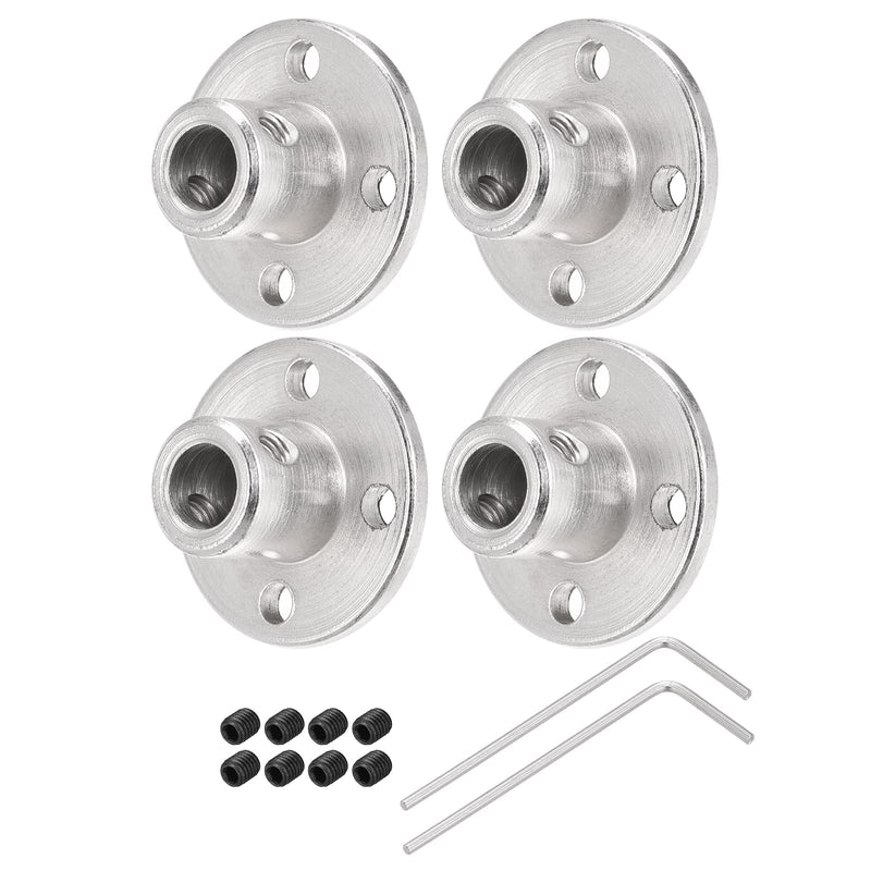 [Australia - AusPower] - MECCANIXITY 4pcs 6mm Flange Coupling Connector, Shaft Axis Fittings for DIY RC Model Motors, with 8pcs Fastening Screw 2pcs M1.5 Hex Wrench 