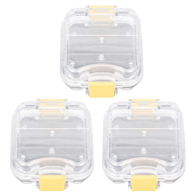 [Australia - AusPower] - EXCEART 5Pcs Membrane Tooth Boxes Transparent Membrane Film Tooth Box with Latch Denture Storage Boxes As Shown 3pcs 