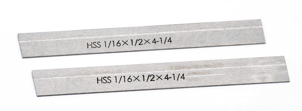 Set of 2 HSS 1/16" x 1/2" x 4-1/4" for Lathe Parting Cut Off Blade Tapered Type T1