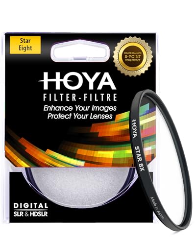 HOYA 72mm Star 4X Filter - Creates Stunning 4-Point Starbursts from Pinpoint lightsources - Multi-Coated Slim Frame - for DSLR & Mirrorless Cameras - Enhance Nightscapes, Landscapes and Car Photos 72 mm Star X8