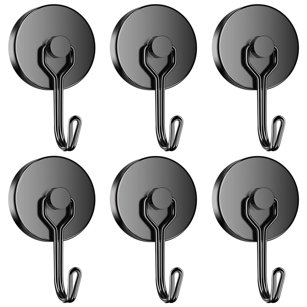 Grtard 6 Pack Magnetic Hooks 110 LBS Heavy Duty Neodymium Magnet Hook, Strong Swivel Swing Magnetic Hooks, Magnet with Hooks for Hanging, Home, Office, Classroom, Locker, Workplace 110lbs