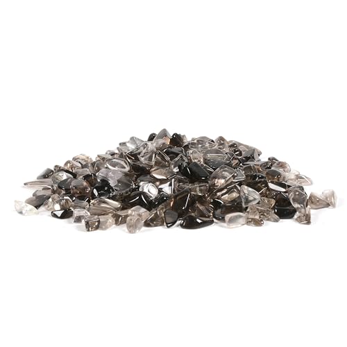 100 grams Small Tumbled Chips Polished Crushed Stone Crystal Healing Embellishments Smoky Quartz