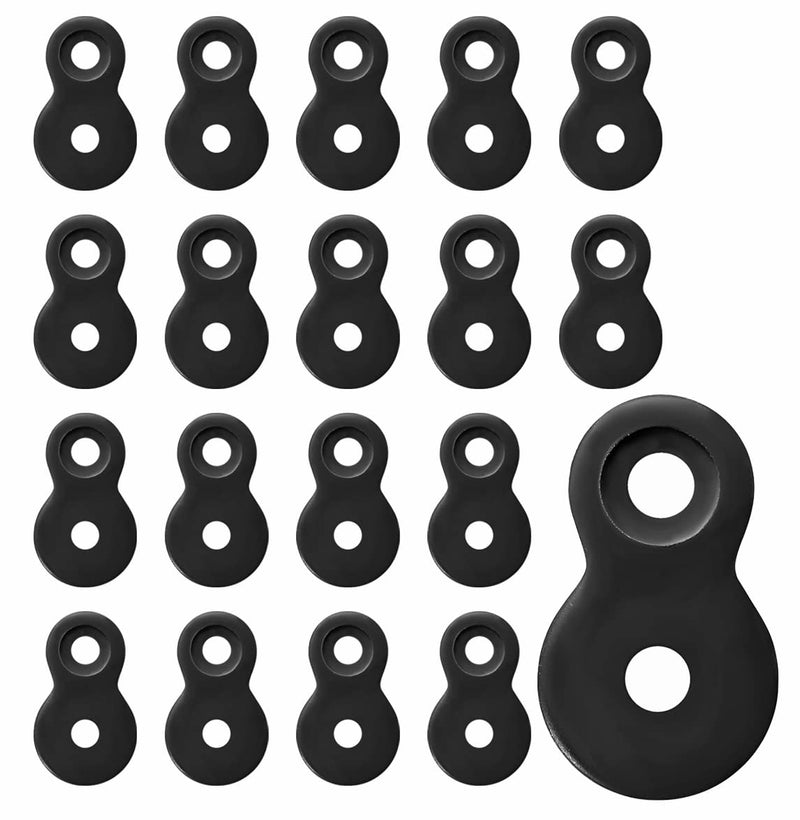 [Australia - AusPower] - Figure 8 Fastener, Heavy Duty Table Top Fasteners, Desktop Clips Tabletop Connector Bracket (Black) (20) (20) 20 