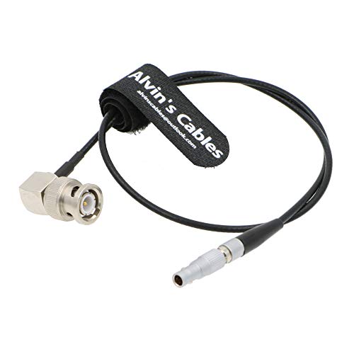 Alvin's Cables BNC Right Angle to 4 Pin Timecode Input Adapter Cable for Red Epic Scarlet 50cm Right angle BNC Black