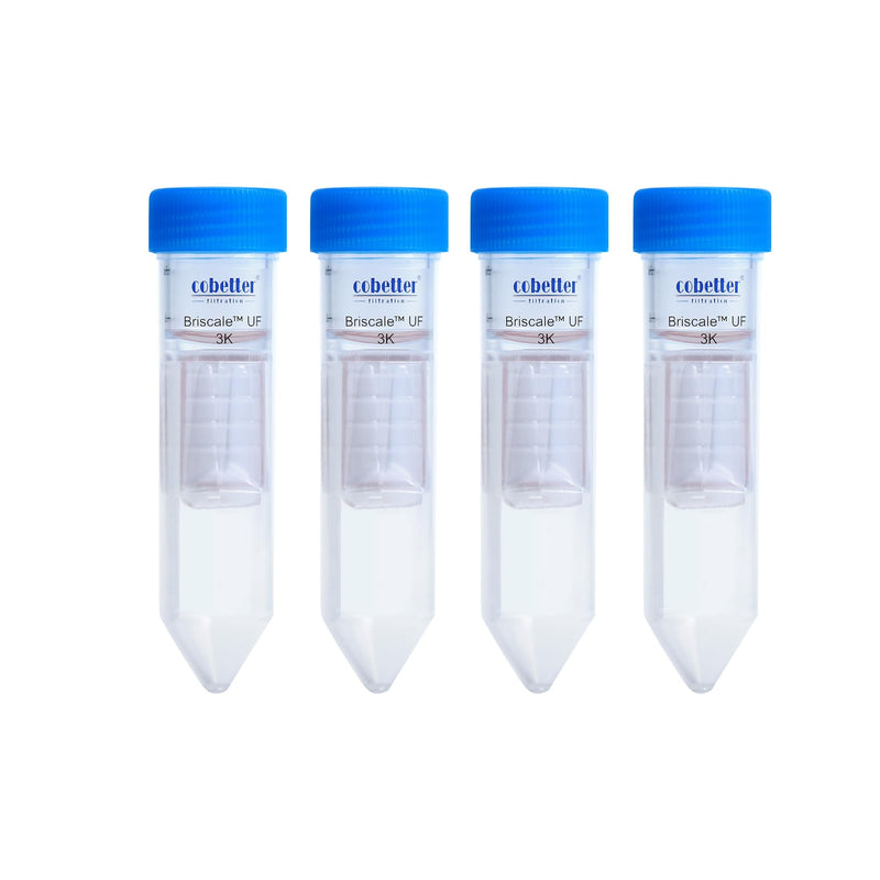 Ultra Centrifugal Filter 15ml Ultra Filtration Centrifuge Unit with Regenerated Cellulose RC Membrane 3kDa Pack of 4