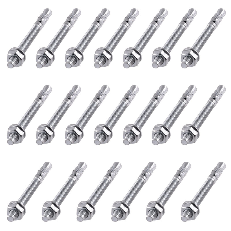 [Australia - AusPower] - Glarks 20Pcs 5/16" x 3-1/2" Wedge Anchors Zinc Plated Heavy Duty Fastener for Concrete 3/10" x 3-1/2"(20pcs) 
