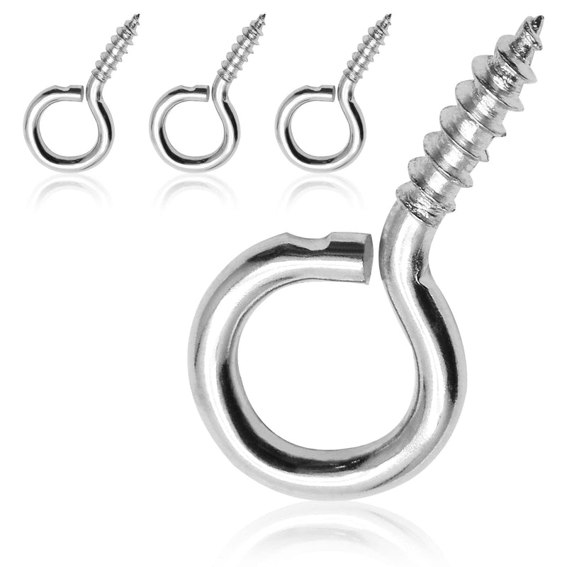 [Australia - AusPower] - 100pcs 3/4 Inch Eye Hooks Screw, 1 x 3/4 Inch Eyes Screws Small Metal Screw Hooks #1 x 3/4 Inch 