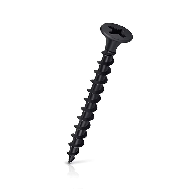 [Australia - AusPower] - #6 x 2" Drywall Screws 180PCS Coarse Thread Wood Screws 1 LBS Flat Truss Head Self Tapping Screws Black Phosphate Coated Stainless Fast Self Tapping LZDRY-013 #6x2" 
