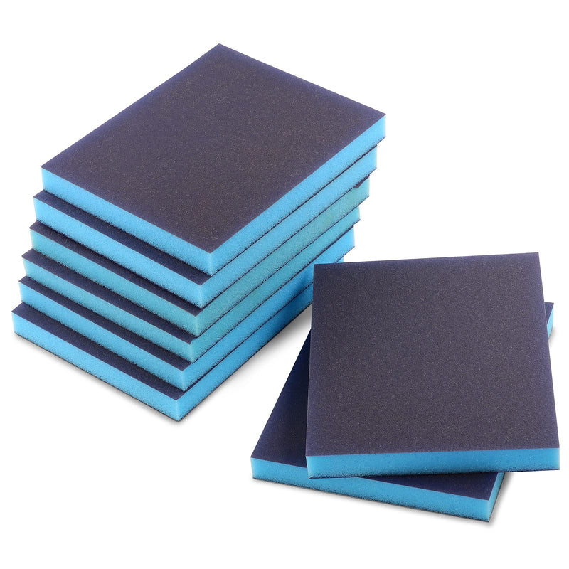 [Australia - AusPower] - 8Pcs 220 Grit Sanding Sponge, Jamiikury Sanding Blocks Washable and Reusable, Wet Dry Sandpaper Sponge for Wood Metal FurniturePaint and Drywall 220 Grits 