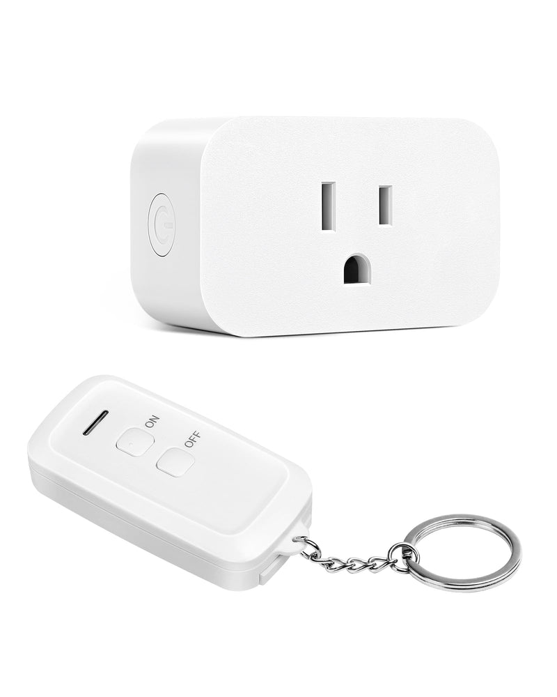 [Australia - AusPower] - DEWENWILS Indoor Remote Control Outlet, Wireless Remote Light Switch, No Interference Remote Outlet Switch, No Wiring, 15A/1875W, 100ft RF Range, Compact Design, Programmable 1 remote + 1 outlet 