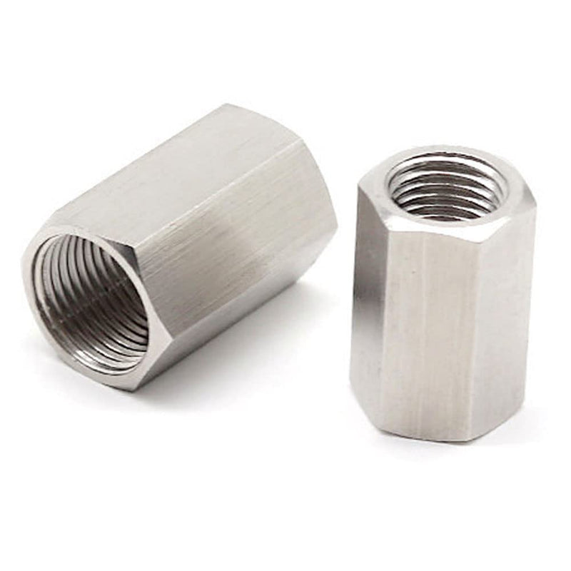 [Australia - AusPower] - 2pcs Pipe Fittings,Stainless Steel 3/8 NPT Female to 3/8 NPT Female Straight Hex Coupler/Coupling for Air, Liquid or Hydraulic Fitting,Industrial Air Tool Hose 3/8 Inch 
