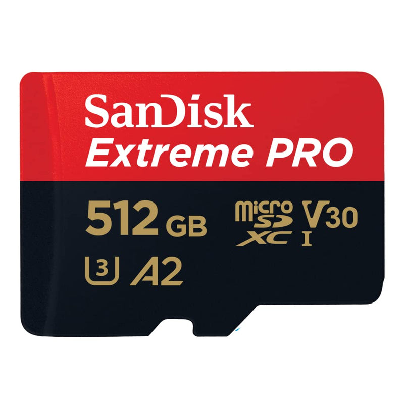 [Australia - AusPower] - SanDisk 512GB Extreme Pro Durable, Captures 4K UHD Video, 200MB/s Read and 140MB/s Write microSD UHS-I Card for Recording Outdoor Adventures and Weekend Trips 