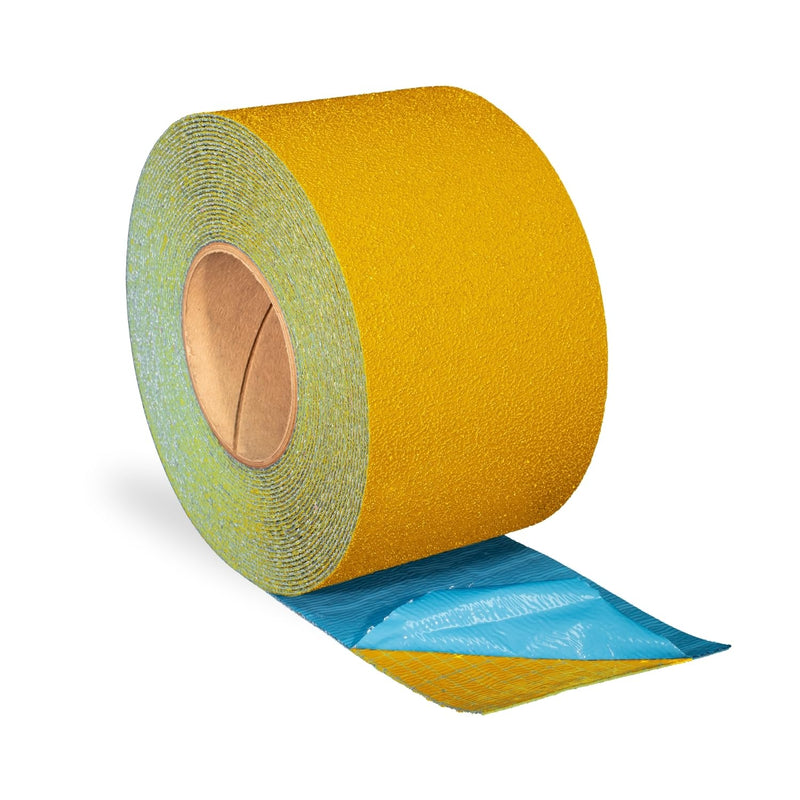 ifloortape DuraMark RPT-750 Yellow Reflective Pavement Marking Tape – Slip Resistant Premium Durability Outdoor Heavy-Duty Rubber Base Safety Tape (4 Inches x 18 Feet) 4 Inch x 18 Ft