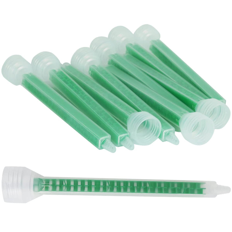 [Australia - AusPower] - Epoxy Mixing Nozzle Static Mixing Nozzle Adhesive Cartridges Tip Mixer Nozzles (1:1/1:2ratio) 24 Element,10Pieces Middle 