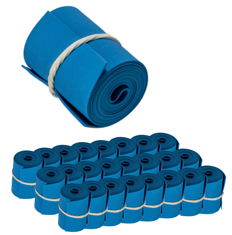 [Australia - AusPower] - Disposable Tourniquet [Pack of 25] Blue 1" x 18 Inch Long Rolled and Banded Single-Use Elastic Latex-Free First Aid Tourniquets (25) 