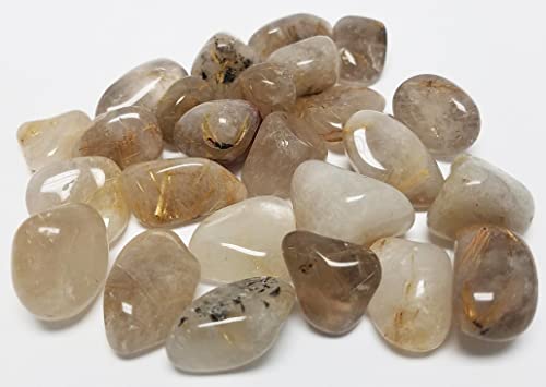 Pachamama Essentials Rutilated Quartz Tumbled - Healing Stone - Crystal Healing 20-25mm (5) 5