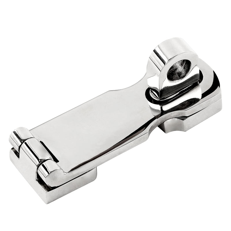 [Australia - AusPower] - 1 Pcs 3 Inch Marine Grade Door Hasp, 316 Stainless Steel Swivel Safety Hasp, Heavy Duty Door Hasp with Turning Padlock Eye Mount 1 