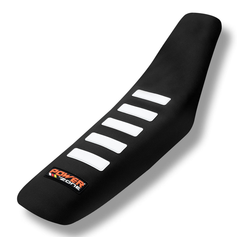 [Australia - AusPower] - Universal Dirt Bike Seat Cover Soft Non-Slip Gripper White Stripe Seat Covers for Motorcycle Black 