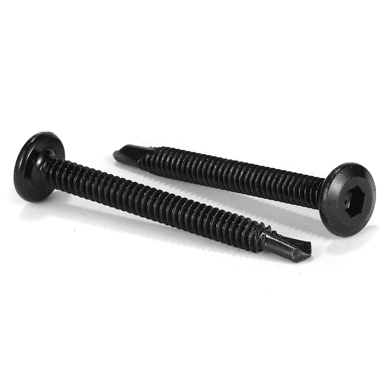 [Australia - AusPower] - #12 x 1-1/2" Sheet Metal Screws 100Pcs 410 Stainless Steel Flat Head Socket Cap Screws, Tek Screws Allen Socket Drive Screws Fast Self Tapping Screws Black Oxide by SG TZH #12 x 1-1/2" 