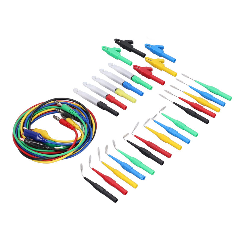 [Australia - AusPower] - Banana Plug Test Leads Kit 90° 135° 180° Back Probes 4mm Banana Plug Kit for Car Repairing Diagnostic Circuit Testing 