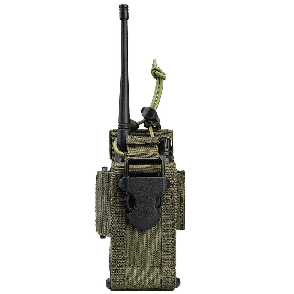 [Australia - AusPower] - VIPERADE Radio Holster, MOLLE Radio Pouch for Vest, Universal Walkie Talkie Holster Radio Holder for Duty Belt, Police Radio Holder Tactical Radio Pouch for Baofeng, Motorola OD Green 