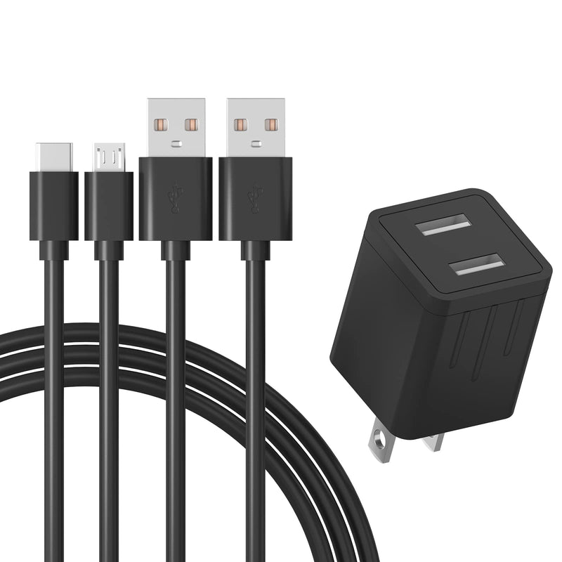 [Australia - AusPower] - 6Ft Fast Charger Fit for Fire Tablet,Compatible with All Fire HD Tablets(Fire HD 7 8 10&Kids Edition,Fire Max 11,Fire Plus& Kids Pro,Kindle Fire&All Kindle E-Reader),with 6Ft USB-C Micro USB Cable 