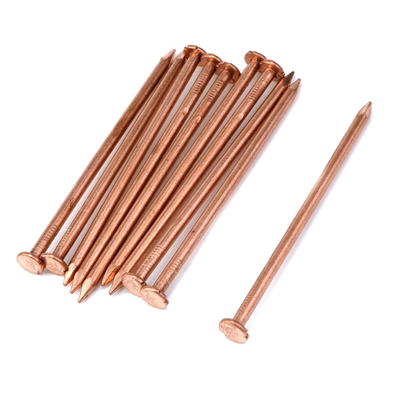 [Australia - AusPower] - MY MIRONEY 10 Pack 4 Inch Copper Nails Solid Copper Nail Spikes for Slating & Roofing 4" 