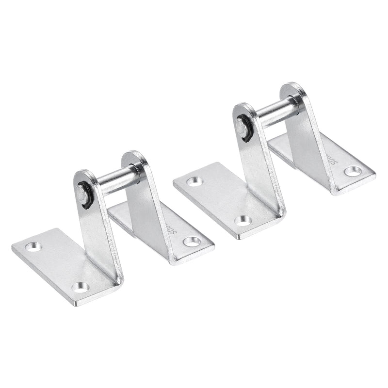 [Australia - AusPower] - PATIKIL 70x48mm Air Cylinder Rod Clevis 2 Pack Mounting Bracket Rear Pivot Mount Pneumatic Parts, Silver 66 x 48mm 