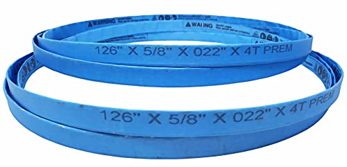 126x5/8x4TPI - Blue 4 Tooth Bone in Bandsaw Blades - Meat Cutting Fits Butcher Boy B16, SA16 Cobra 16 Fleetwood B40 Hobart 6614, Many More Machines - Choose 2 Pack or 4 Pack (2 Pack)