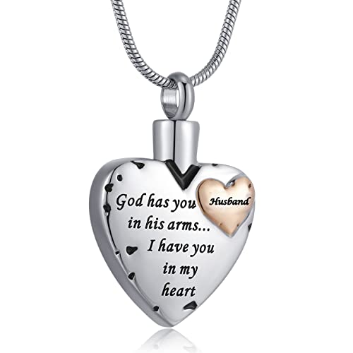 Heart Urn Necklace for Ashes Women Men Cremation Jewelry for Ashes Cremation Necklace In Memory of Loved One Grandpa Grandma Dad Mom Uncle Aunt Brother Sister Daughter Son Husband