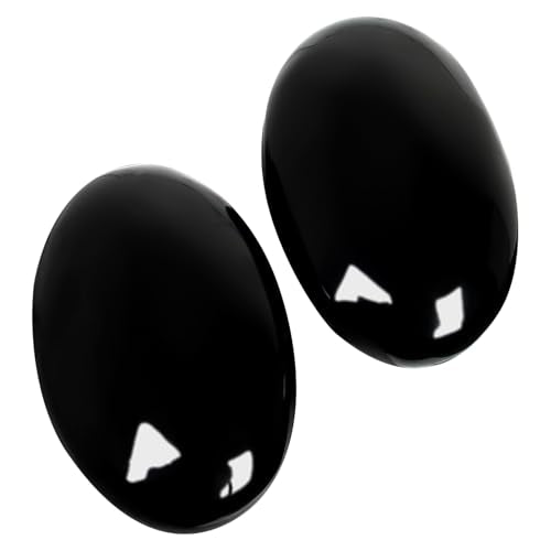2.7''- 3.1'' Large Obsidian Palm Stone - 2 Pcs Black Obsidian Stone