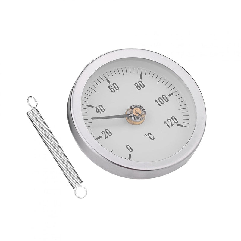 [Australia - AusPower] - 63mm Bimetal Temperature Spring Thermometer Pipe IP55 Clip on Thermometer Pipe Temperature Gauge for Measuring Temperatures of HVAC Hot Water Pipes and 