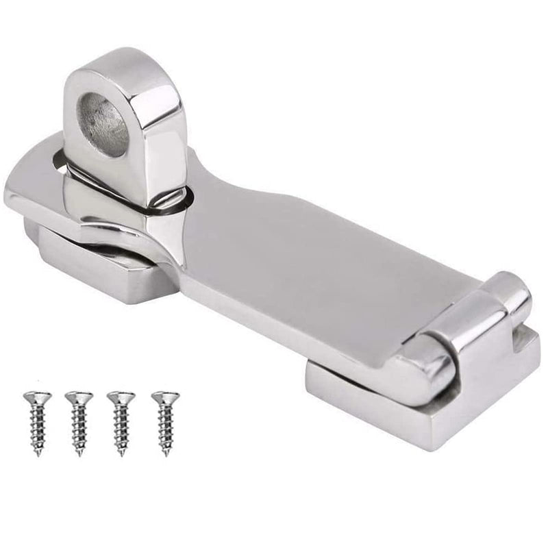 [Australia - AusPower] - ISURE MARINE Grade Stainless Steel 3" Heavy Duty Door Hasp with Turning Padlock Eye Mount with Screws 
