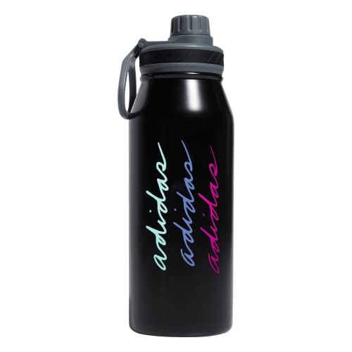 adidas Metal Water Bottle 1L Black/Pulse Mint Green/Blue Fusion 1 L