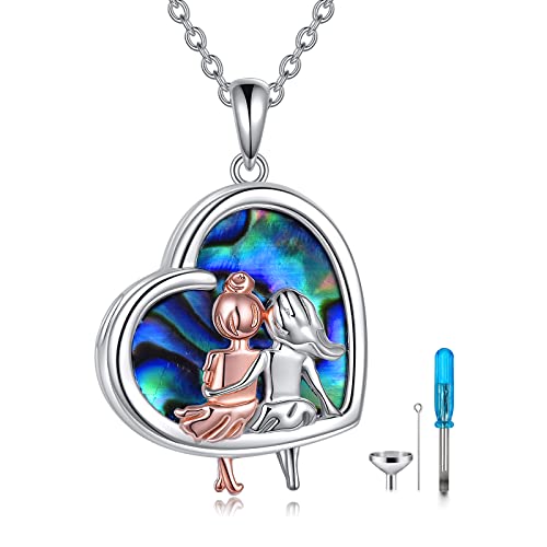 AOBOCO Sisters Necklace, Sisters Gifts from Sister, Birthday Jewelry Gift for Sister in Law Sterling Silver Urn