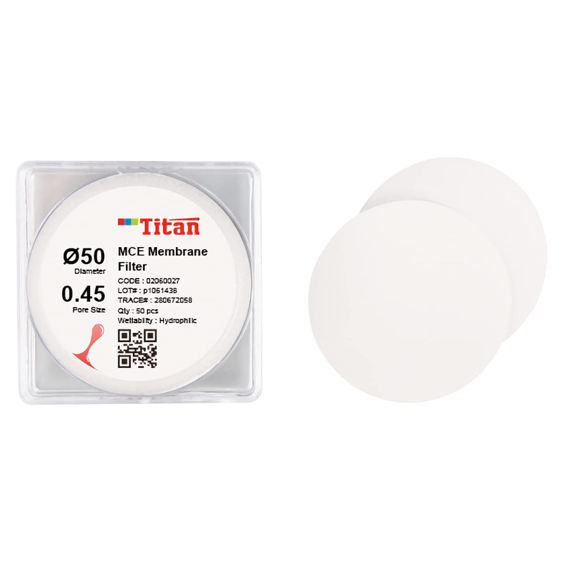 [Australia - AusPower] - 100pcs MCE Filter Membrane Lab Round Micron Filter,0.45?m,50mm 0.45?m,50mm 