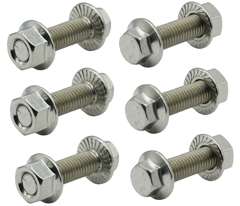 [Australia - AusPower] - Stainless Steel Flange Screws, Flange Bolts, Exhaust Manifold Hardware Kit (Bolts&Nuts) M10X1.5-35mm (6-Pack) 