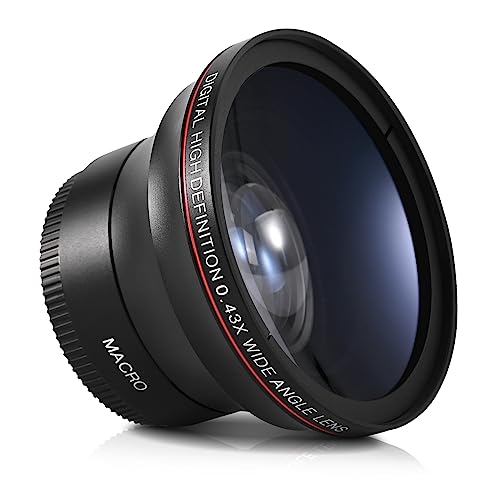 Lightdow 52MM 0.43x High-Definition Wide Angle + Macro Lens Attachment for Nikon D-Series and More - Enhance Your Photography Creativity (φ52mm) φ52mm