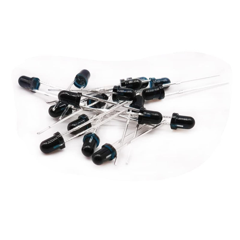 [Australia - AusPower] - LED 5mm 850nm 940nm Infrared Emitting or Receiving Diode Round Black (IR Black Receiver 100pcs) IR Black Receiver 100pcs 