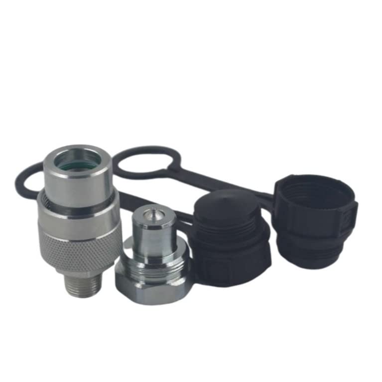[Australia - AusPower] - LX-KZE-B-02 1/4" NPT Replaces Enerpac A-630 10,000 PSI High Pressure High Flow Quick Connect&Disconnect Hydraulic Quick Coupler Set/w 2 Dust Caps 1Set-1/4 NPT A-630 Quickly Coupler 
