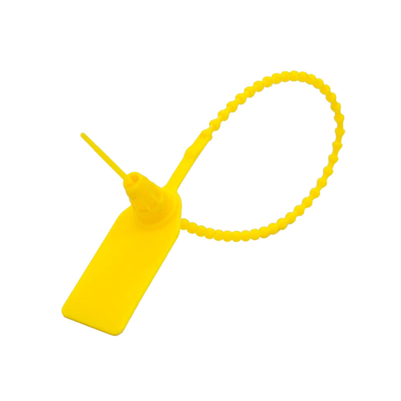 [Australia - AusPower] - 100 Pcs Fire Extinguisher Tags,Security Retail Anti-Theft Self-Locking Shoe Tag,Anti-Tamper Disposable Plastic Seals 250mm Length (Yellow) Yellow 