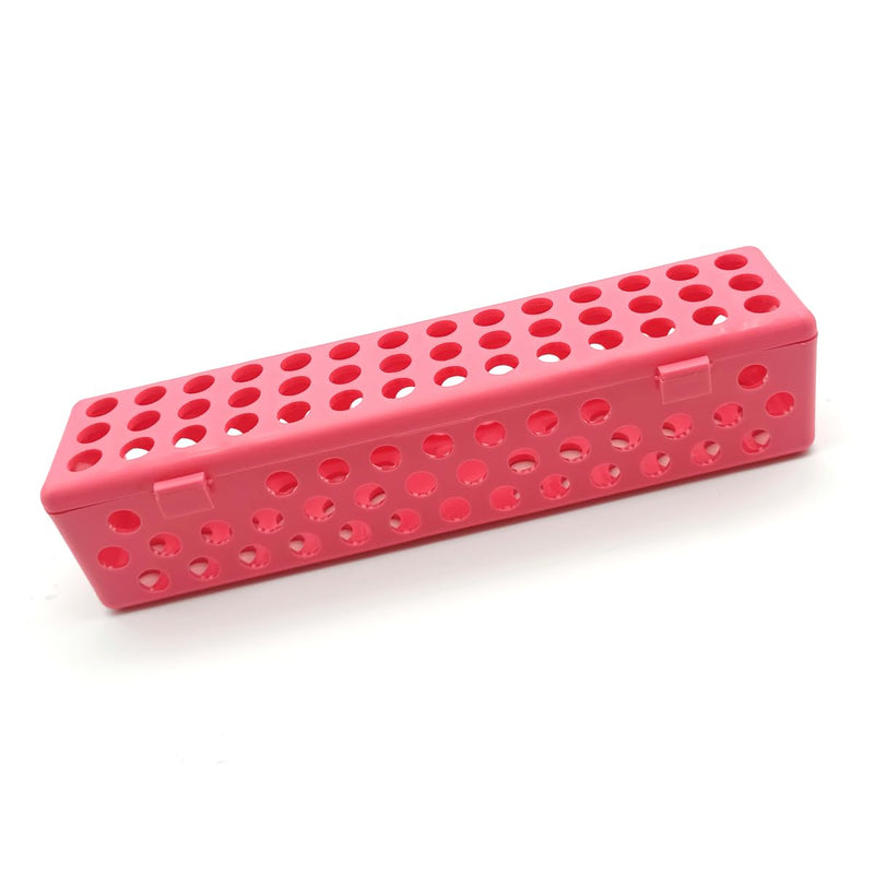 [Australia - AusPower] - Dental Instrument Sterilization Box Dental Autoclave Plastic Sterilization Cassettes Box (Pink) Pink 