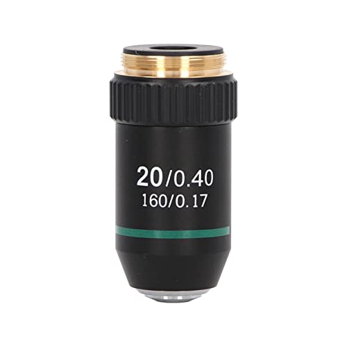 20X Achromatic Microscope Objective Lens 20.2mm Brass Chrome Plated for Compound Microscopes Lab Use