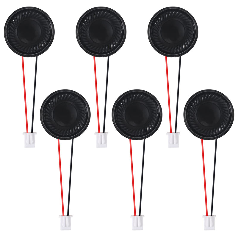 [Australia - AusPower] - 6Pcs 8 Ohm 2W Speaker 8ohm Round 28mm Loud Speakers Compatible with Small Loudspeaker Audio MP3 MP4 Player Speaker 2Pin - Black 6Pcs 8 Ohm 2W withTerminal 