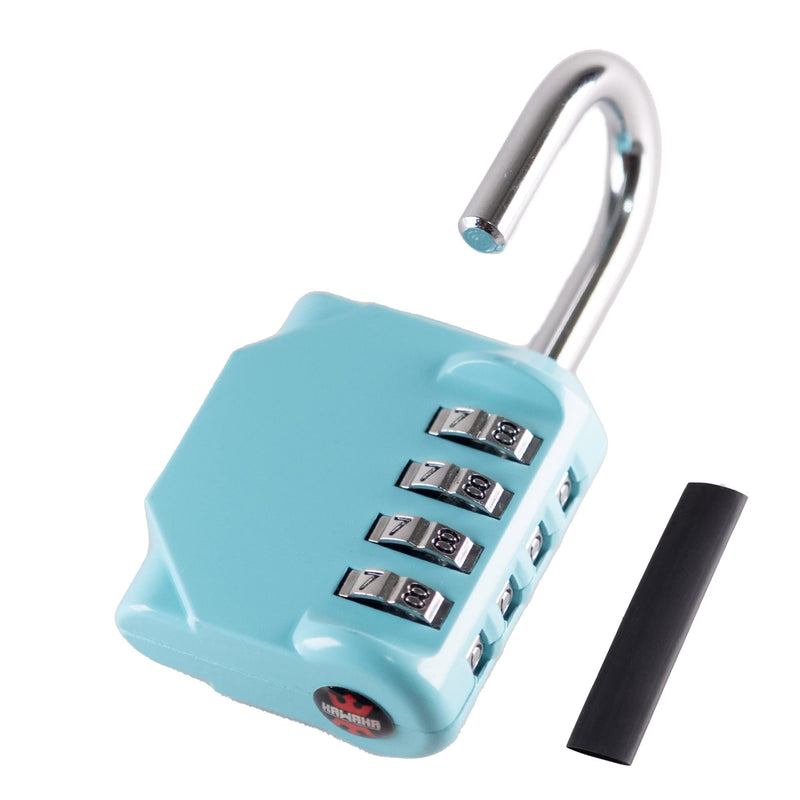 [Australia - AusPower] - CL11AS Combination Lock, 4 Digit Outdoor Combination Padlock Set Your own Combination for Gym Locker Lock, School, Gates, Doors, Toolbox, Hasps and Storage (Aqua Sky *1) Aqua Sky *1 
